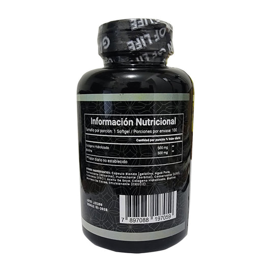 COLAGENO Y BIOTINA X100 (capsulas de gel suave)